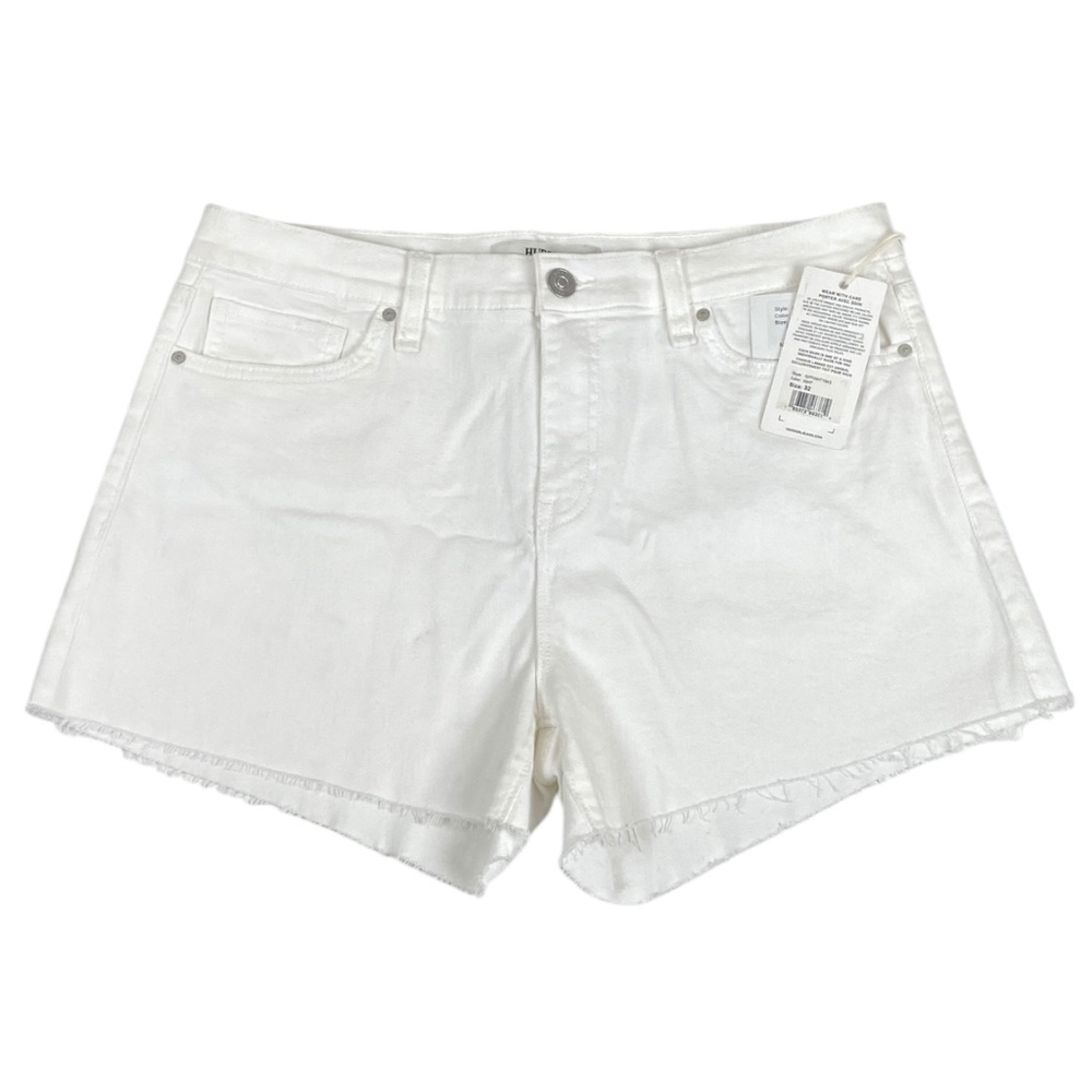 Hudson Jeans Gemma Mid-Rise Shorts White Jean Shorts